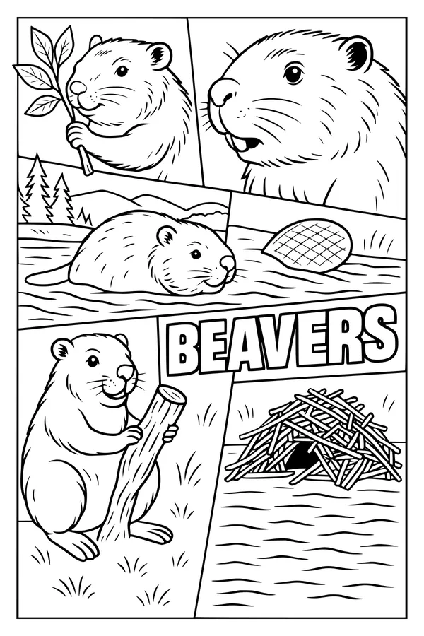 Busy Beaver Friends by the Riverbank