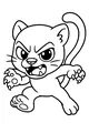 Little Panther with Big Roaring Paws