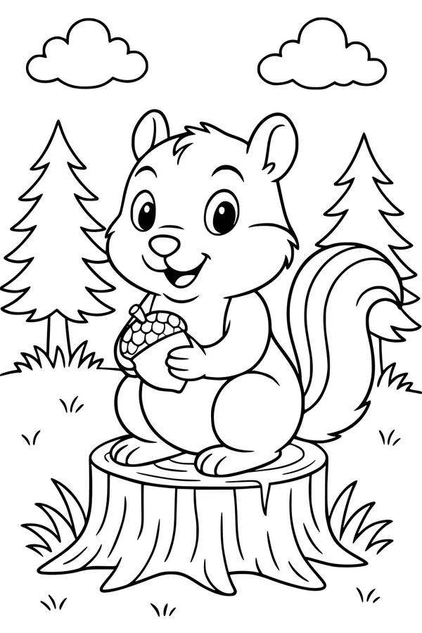 Big Acorn Picnic in the Forest