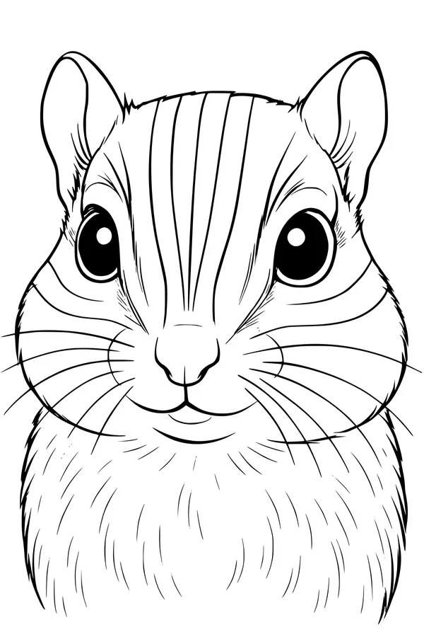 Bright-Eyed Chipmunk with Cheeky Whiskers