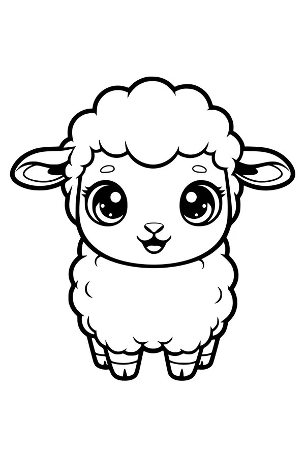 Fluffy Sheep With Big Bright Eyes
