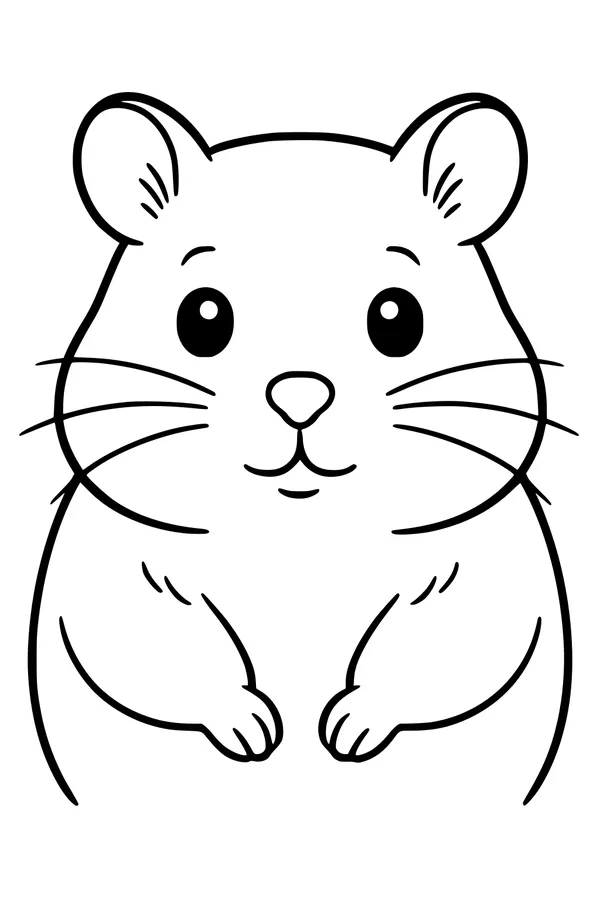 Whiskers the Happy Hamster Portrait