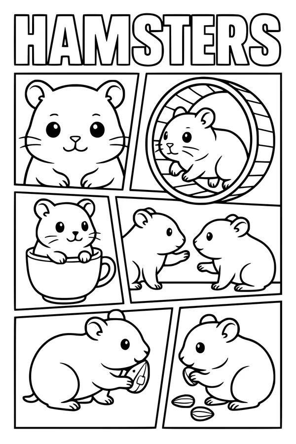 Busy Hamster Day in Little Panels