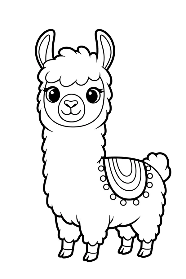 Fluffy Llama and Her Fancy Blanket