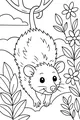 Peekaboo Opossum in the Flower Patch
