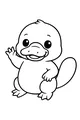 Waving Platypus by the Riverbank