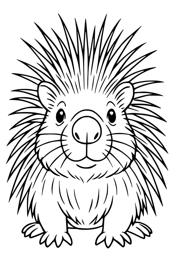 Spiky Surprise with a Happy Porcupine