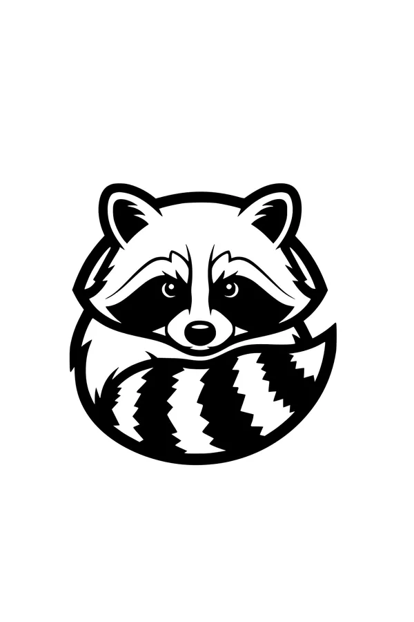 Round-Tail Raccoon Keeps Watch