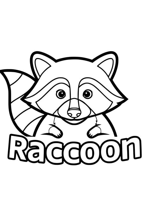 Peekaboo Raccoon With Stripey Tail