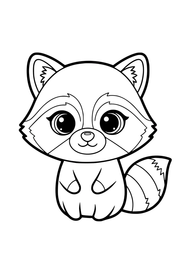 Sunny Forest Raccoon With A Stripey Tail