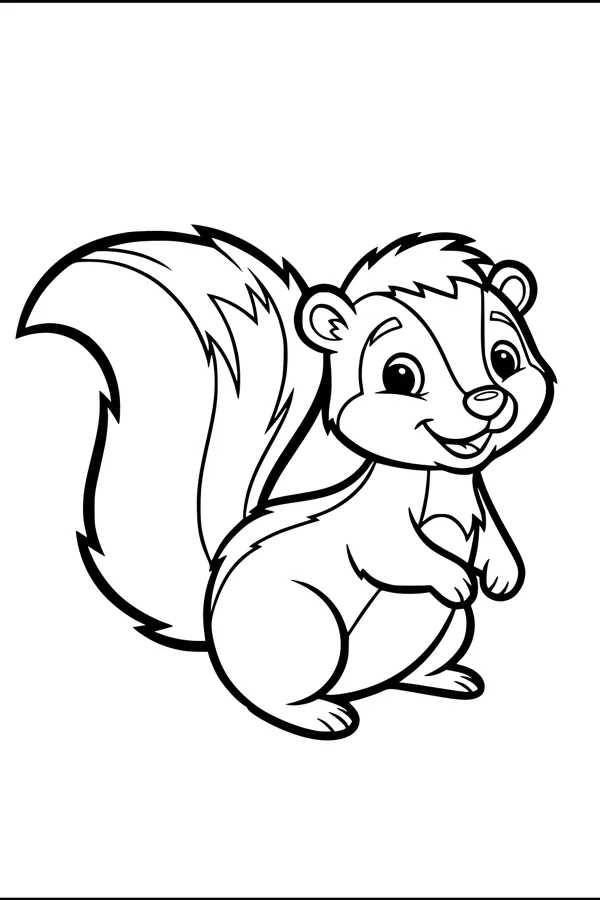 Sunny Tail Skunk Grins Wide