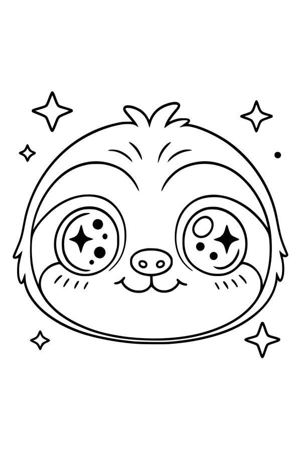 Sparkle-Eyed Sloth Smiles at You