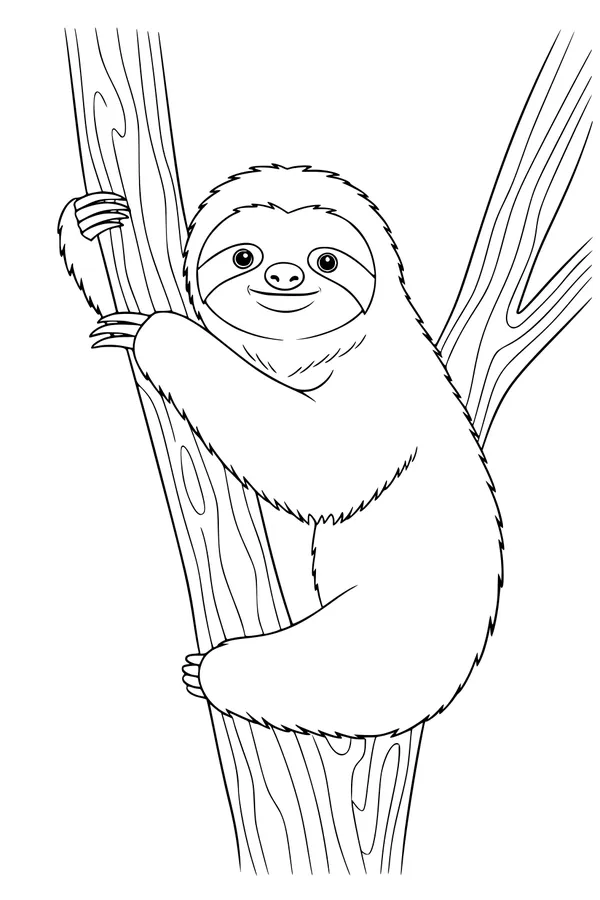 Sammy the Smiling Sloth in His Tree