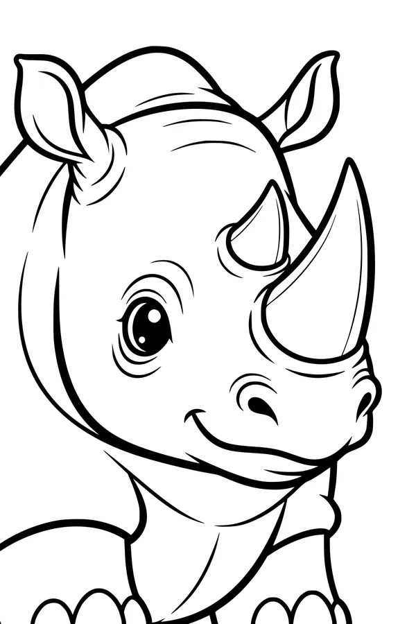 Rhino with a Friendly Smile