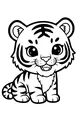 Bright Eyes Baby Tiger in the Grass