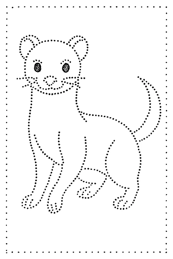 Smiling Weasel in the Garden Dots