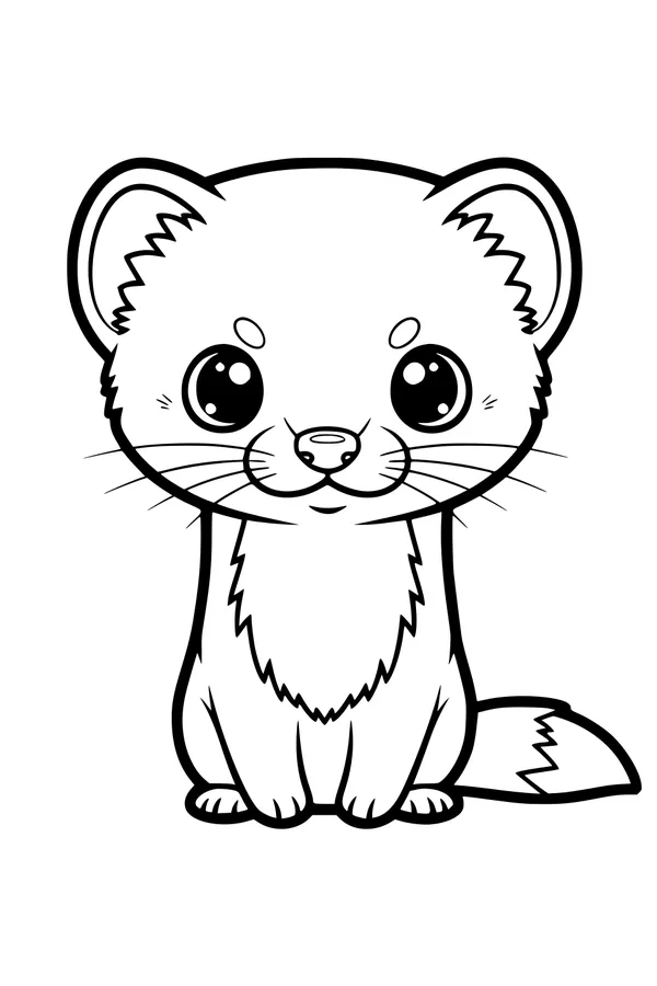 Bright-Eyed Weasel Takes a Break
