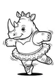Twirl Time for the Rhino Ballerina
