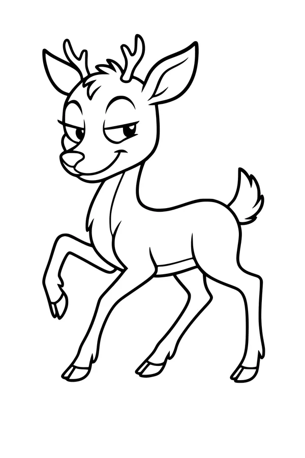 Dancing Deer with a Silly Grin