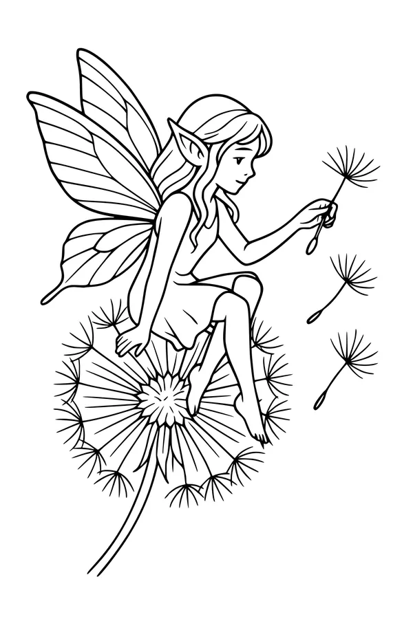 Fairy on the Dandelion Breeze