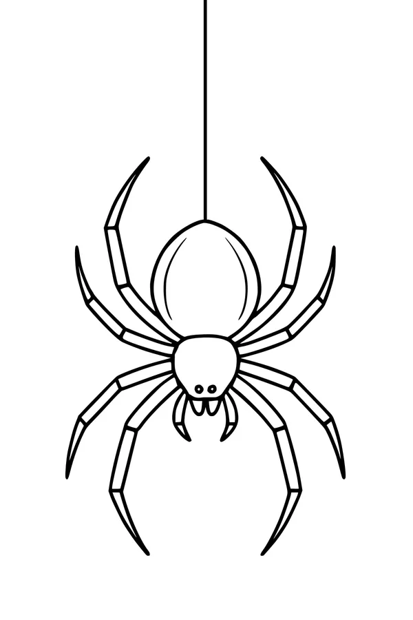Happy Dangling Halloween Spider