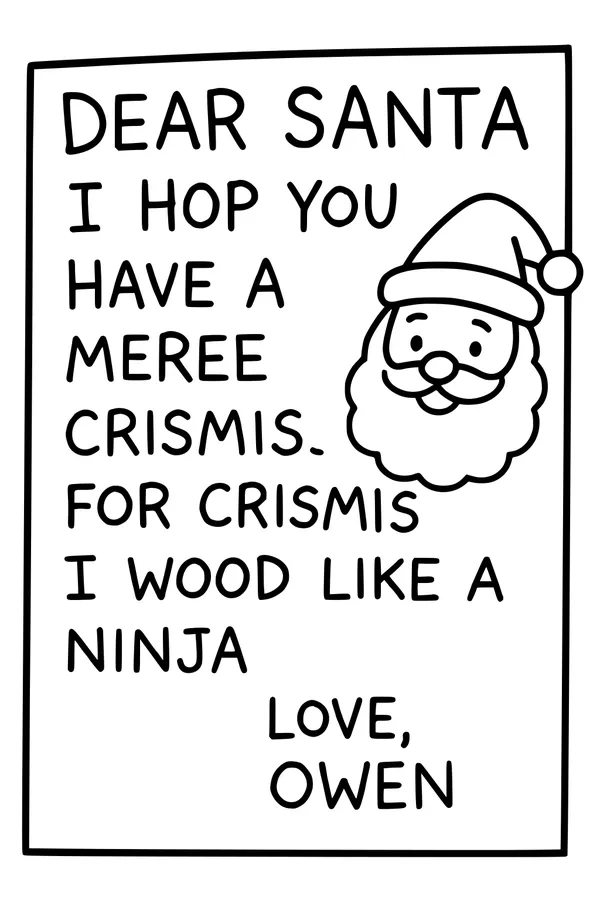 Owen Writes to Santa
