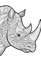Zigzag Rhino in the Tall Grass