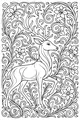 Deer Strolls Through a Swirly Meadow