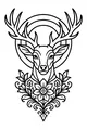 Stately Deer with Forest Blooms