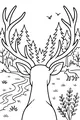 The Big Antlers in the Quiet Forest