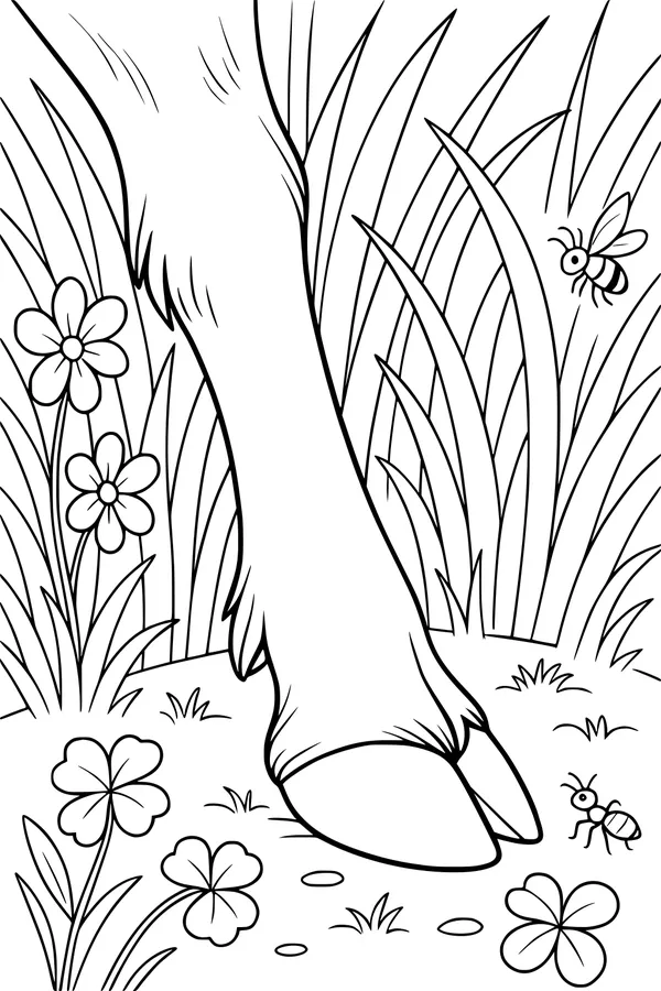 Gentle Hoof on a Wildflower Morning