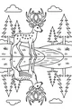 Starlight Antlers by the Forest Pond