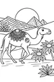 Sunny Trek with a Desert Camel