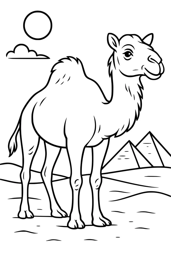 Sunny Stroll with a Friendly Camel
