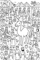Sandy Market Morning with a Friendly Camel