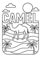Desert Camel Under a Sunny Sky