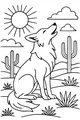 Sunny Desert Song with a Howling Coyote
