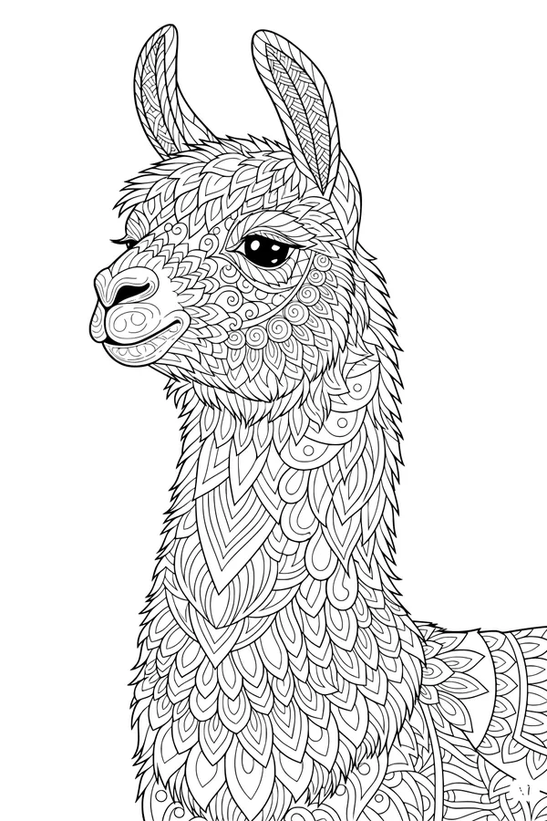 Paisley the Fancy Llama Sits Still