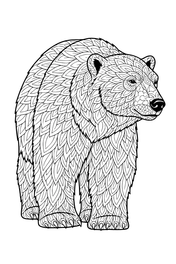 Frosty Bear with the Fancy Coat