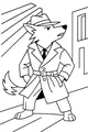 Coyote Detective on the City Streets