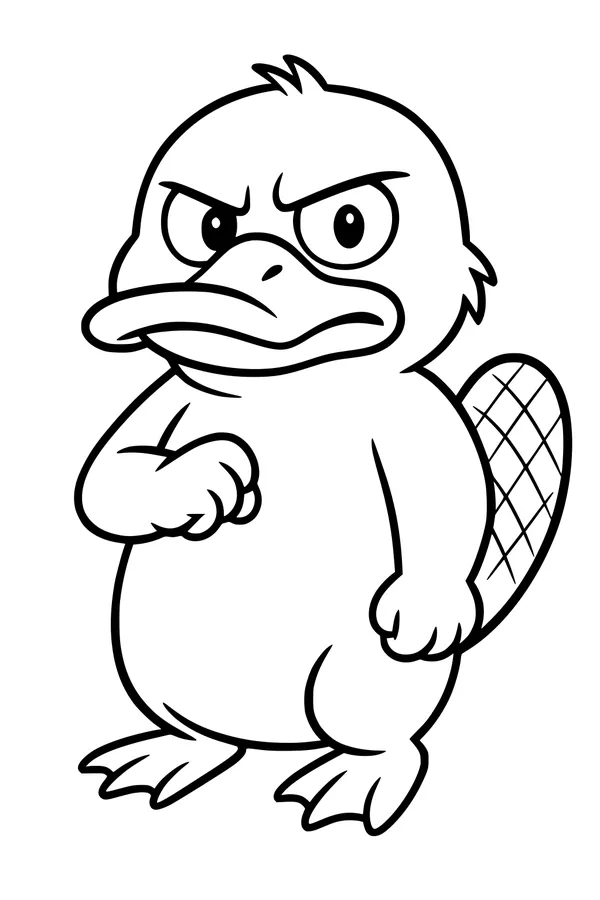 Percy the Pouting Platypus Stands Firm