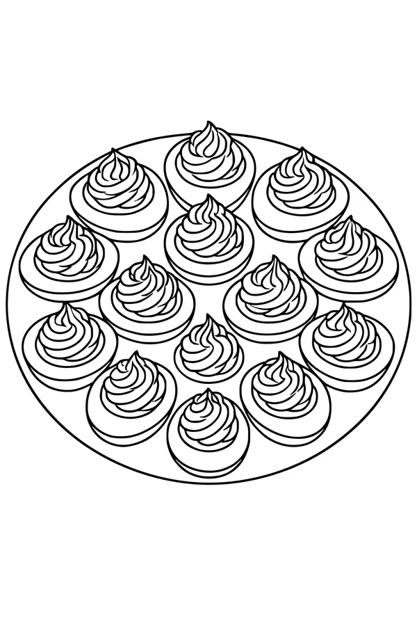 Swirly Deviled Eggs Platter