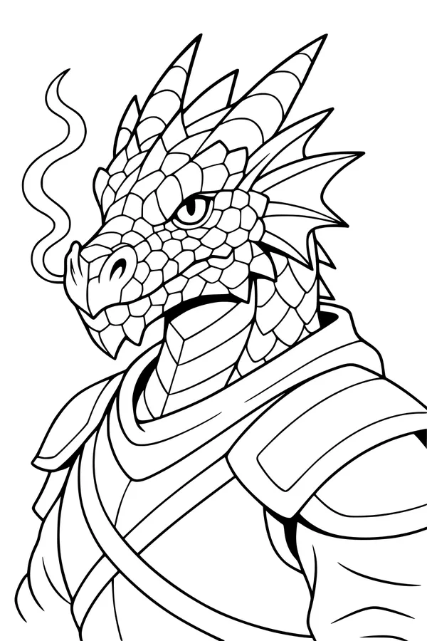 Knightly Dragon With Smoky Snout