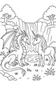 Dragon Meets Unicorn by the Falls