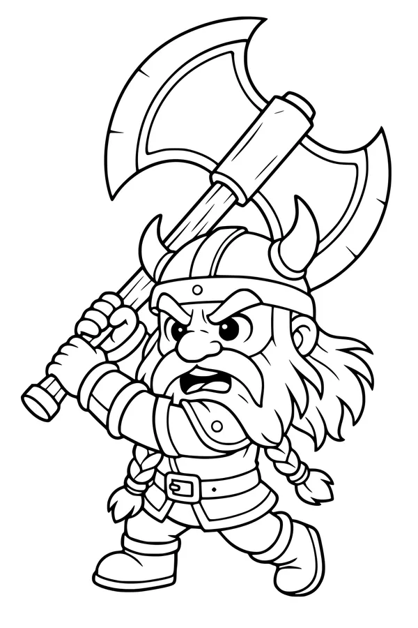 Axe-Ready Dwarf Warrior