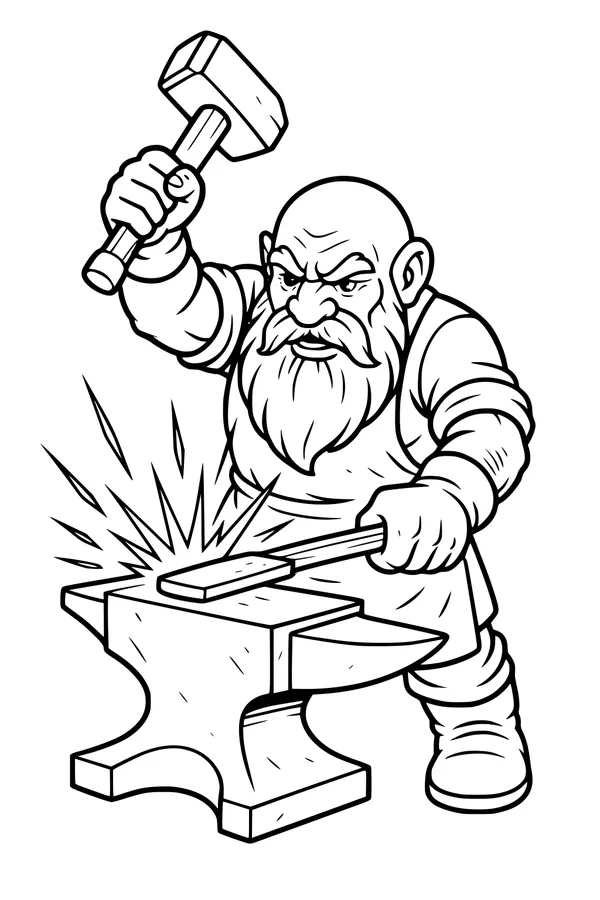 Dwarf Smith at the Sparkling Anvil