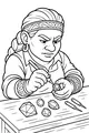 Gem-Cutting Dwarf at the Workbench