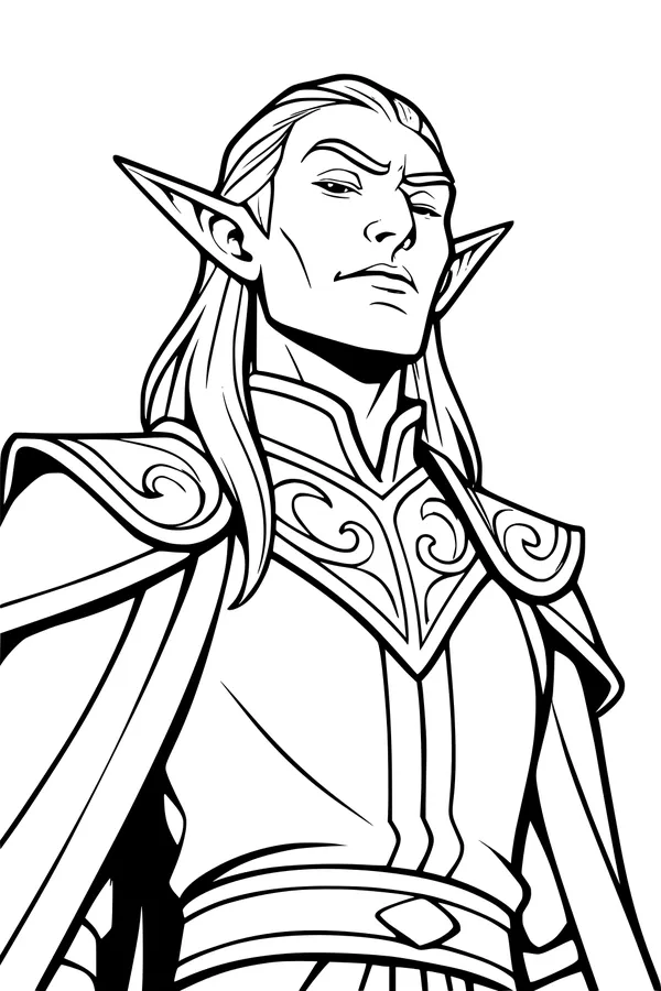 Elf Prince With Swirly Armor