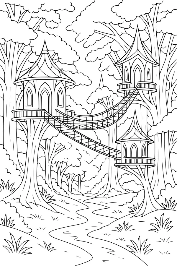 Bridgeway to the Elf Treehouses