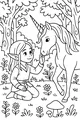 Elf Girl and Gentle Unicorn
